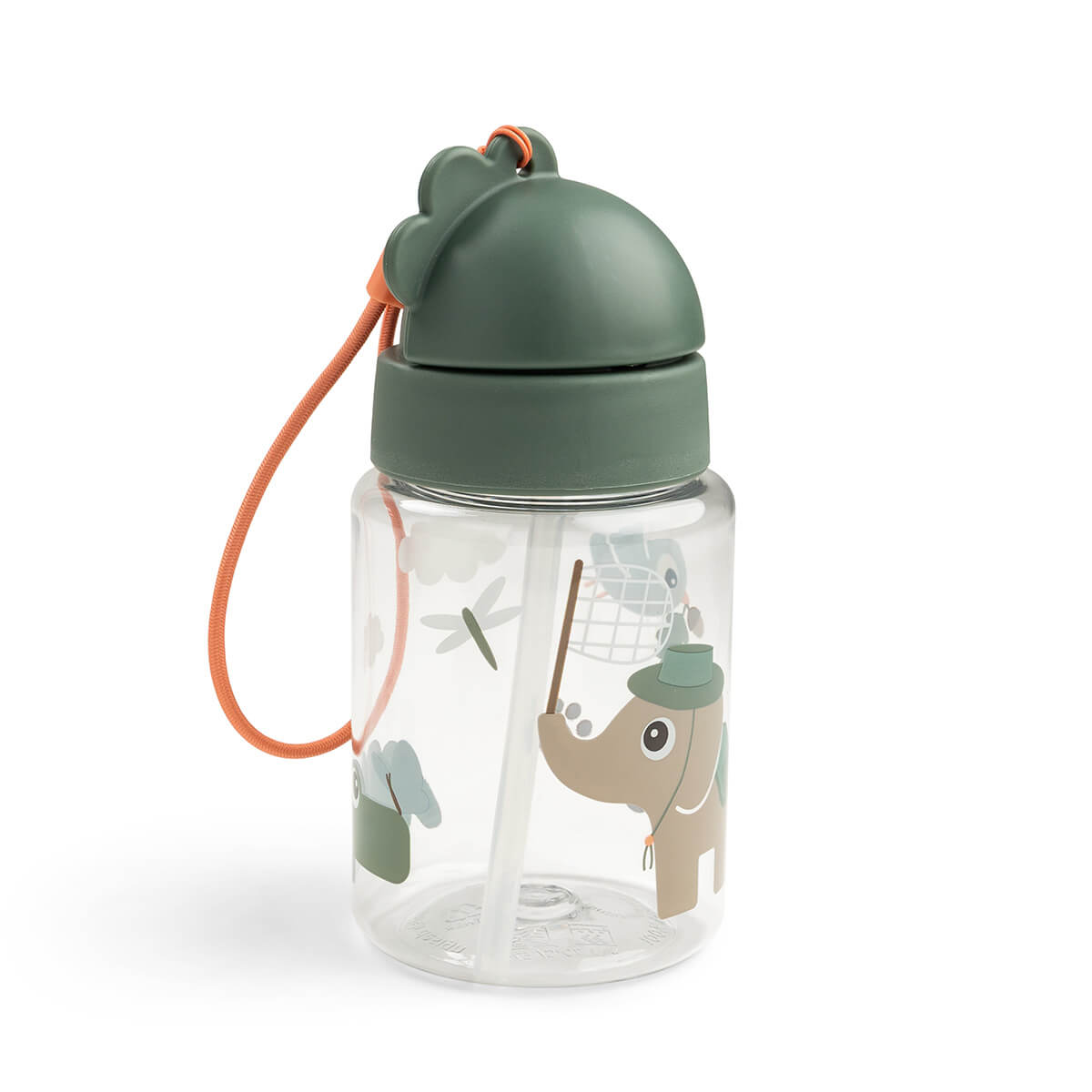 Drikkedunk m/sugerør - Tiny trails - Grøn - 280 ml