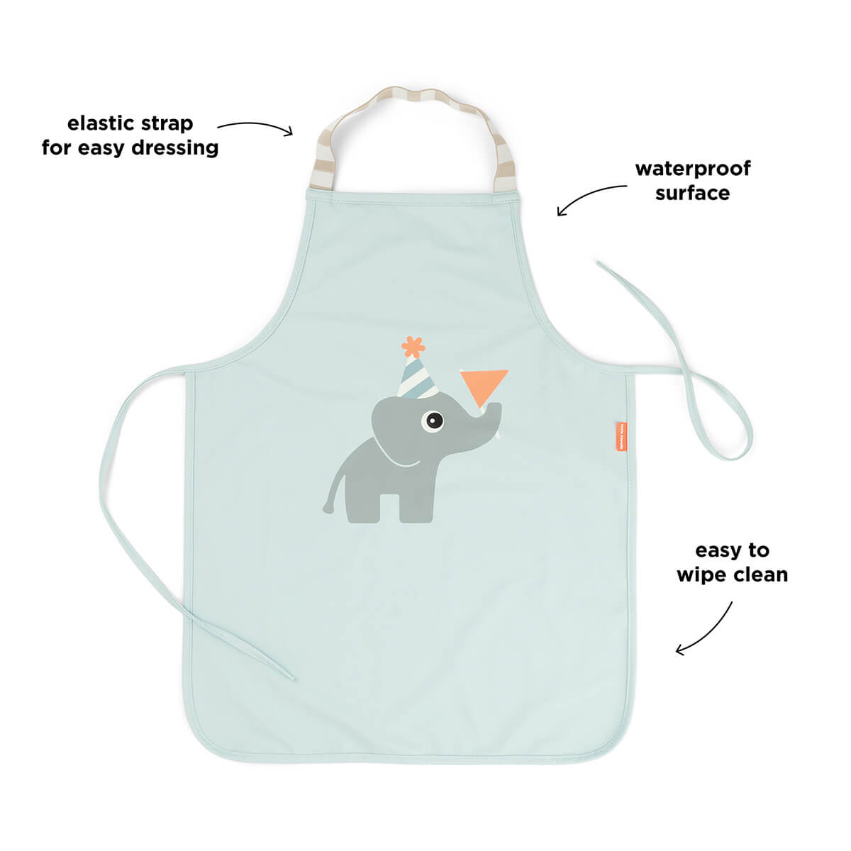 Waterproof kids apron - Celebration - Blue