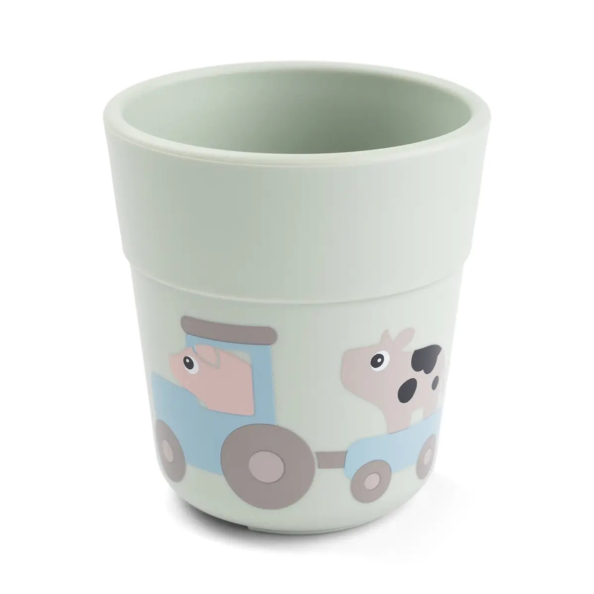 Foodie dinner set w/suction - Tiny farm - Green