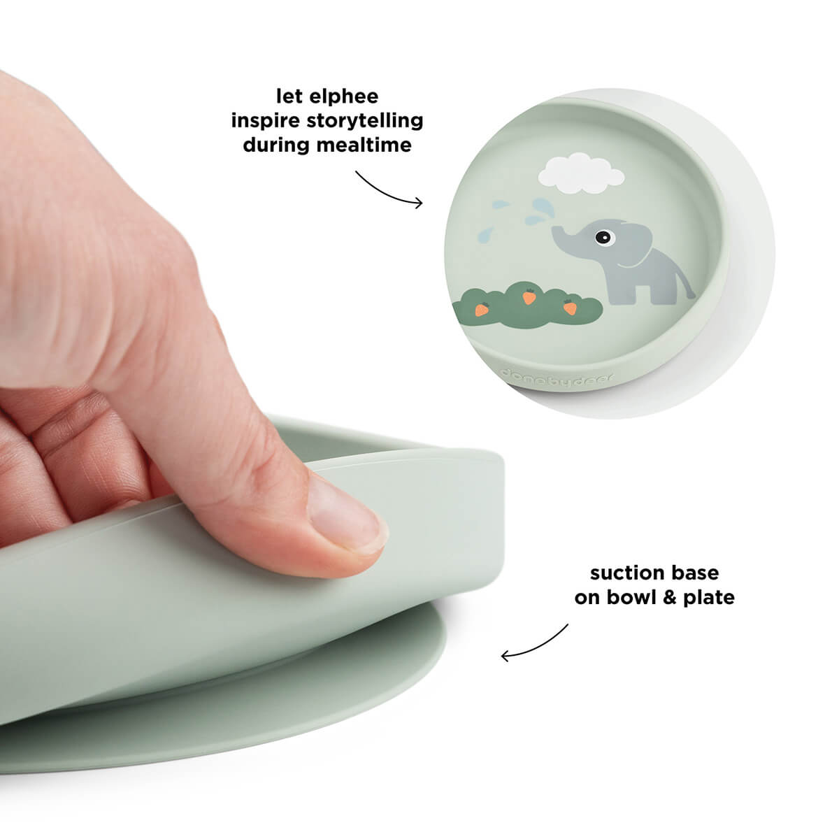 Stick&Stay dinner set - Elphee - Green