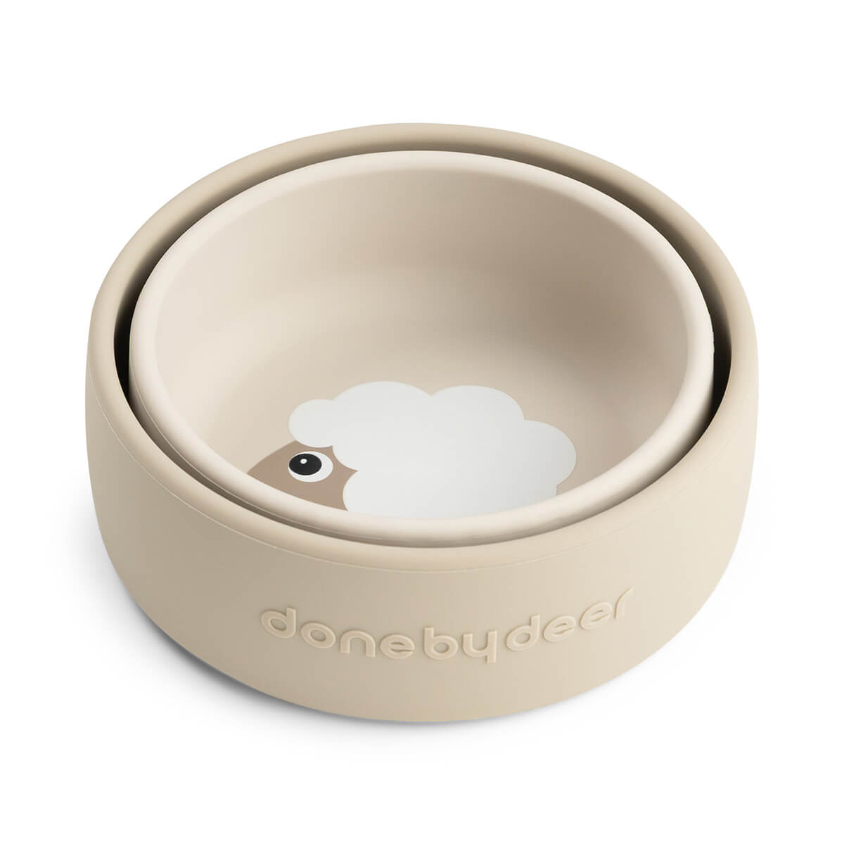 Silicone bowl set 2 pcs - Sheepy - Sand