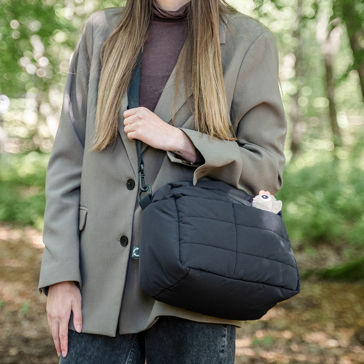 Quilted stroller bag - Black