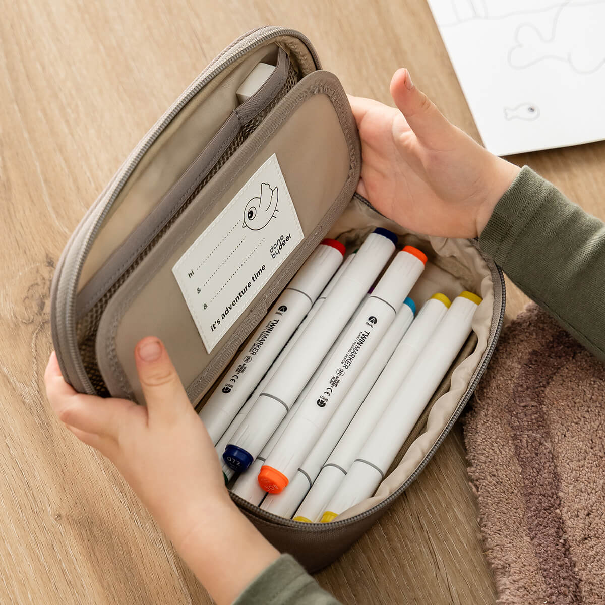 Pencil case - Tiny trails - Sand