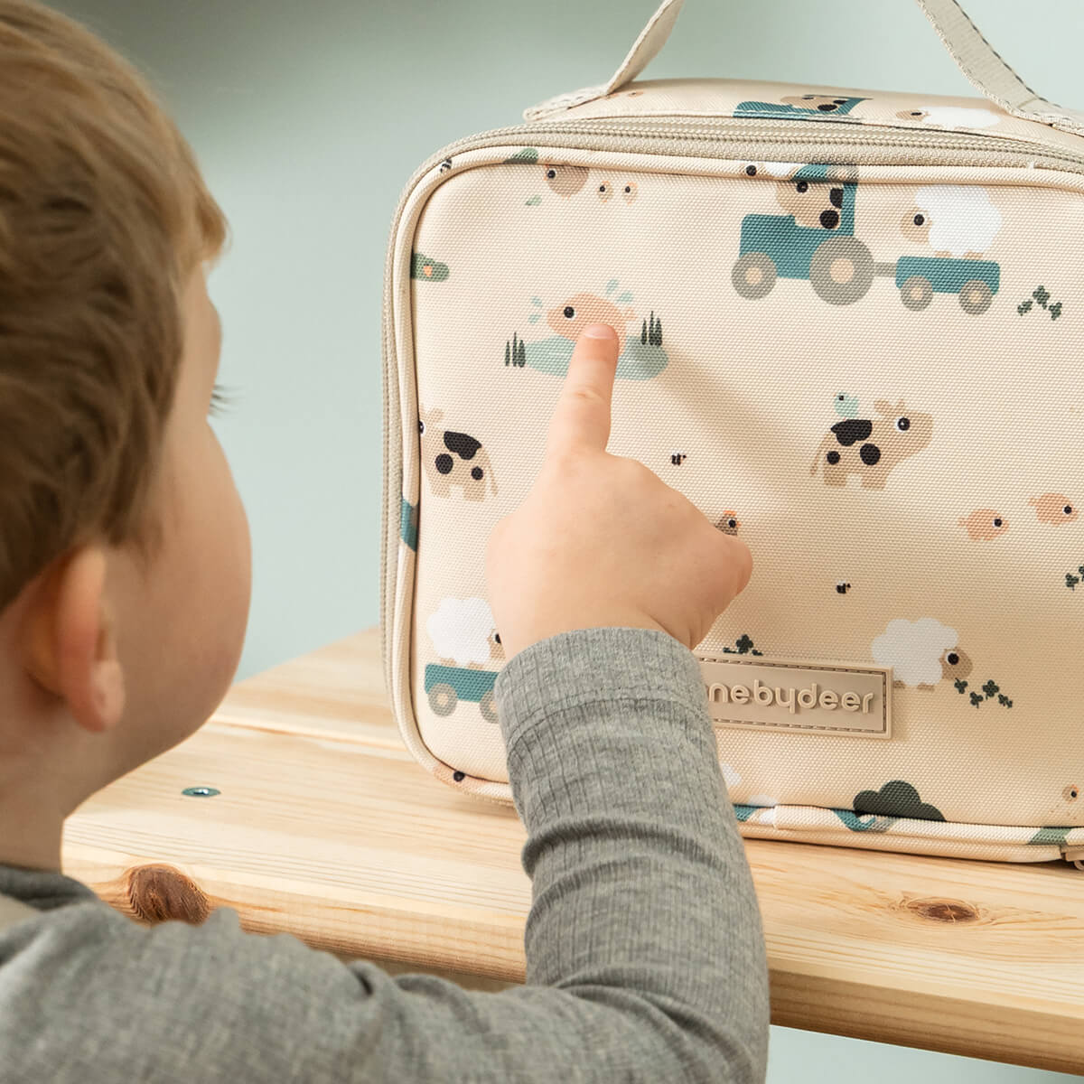 tiny farm termo madpakke-sæt - 2,8 L - sand/blå
