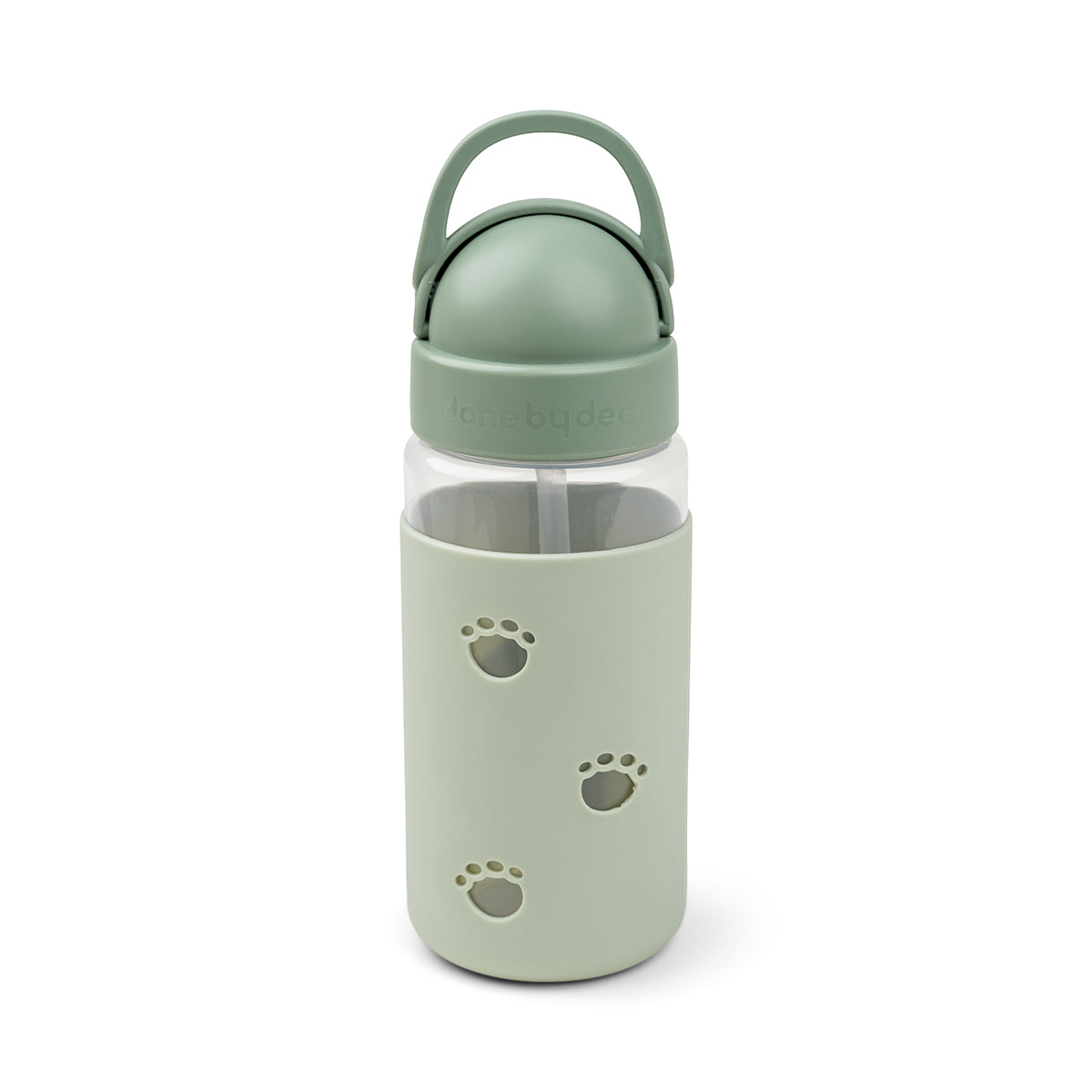 deer friends duo - bottle 350 ml & metal lunchbox - green