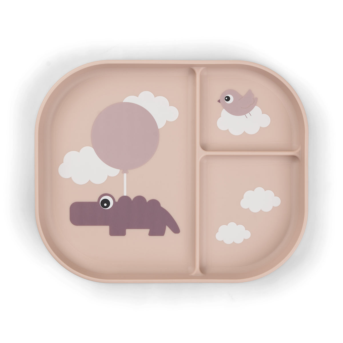 Foodie inddelt tallerken - Happy clouds - Pudder