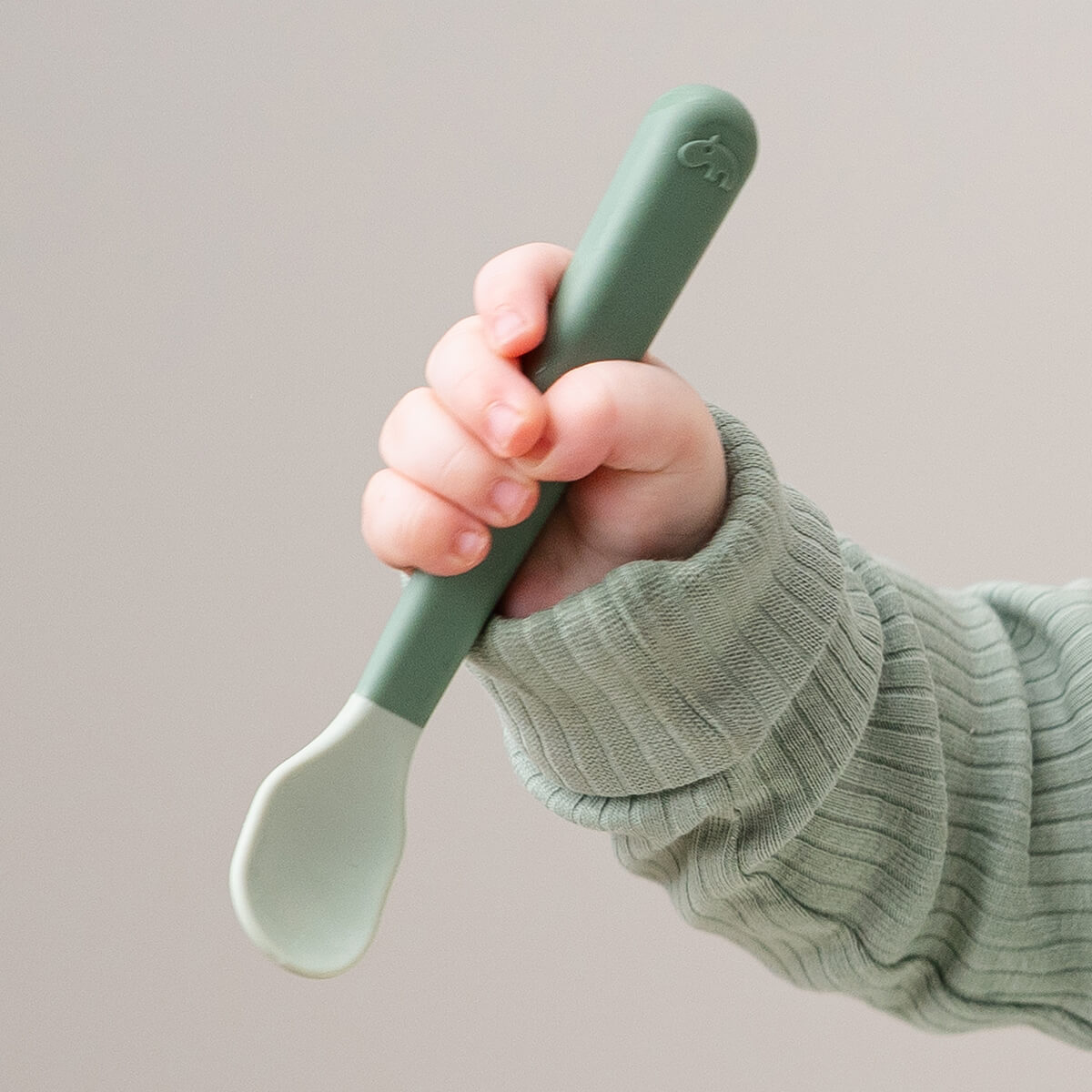 Foodie easy-grip Babylöffel 3-er Pack - Sand