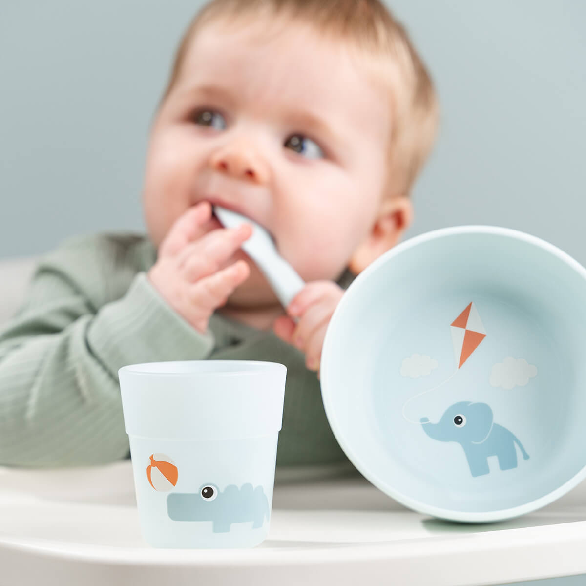 Foodie første spisesæt Playground - Blå