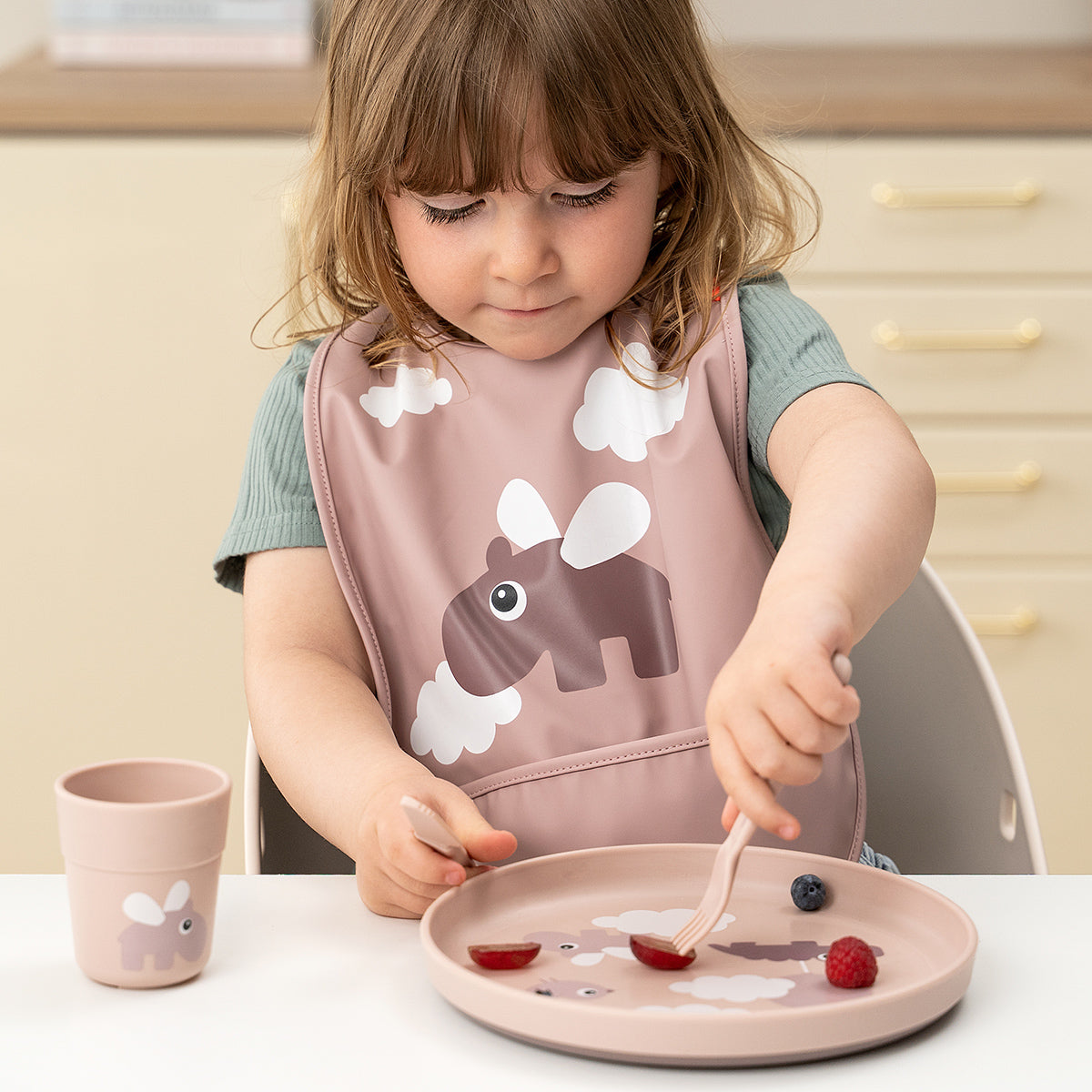 Foodie mini Trinkbecher - Happy clouds - Rosa