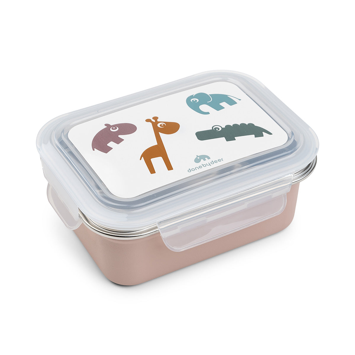 deer friends duo - bottle 350 ml & metal lunchbox - powder