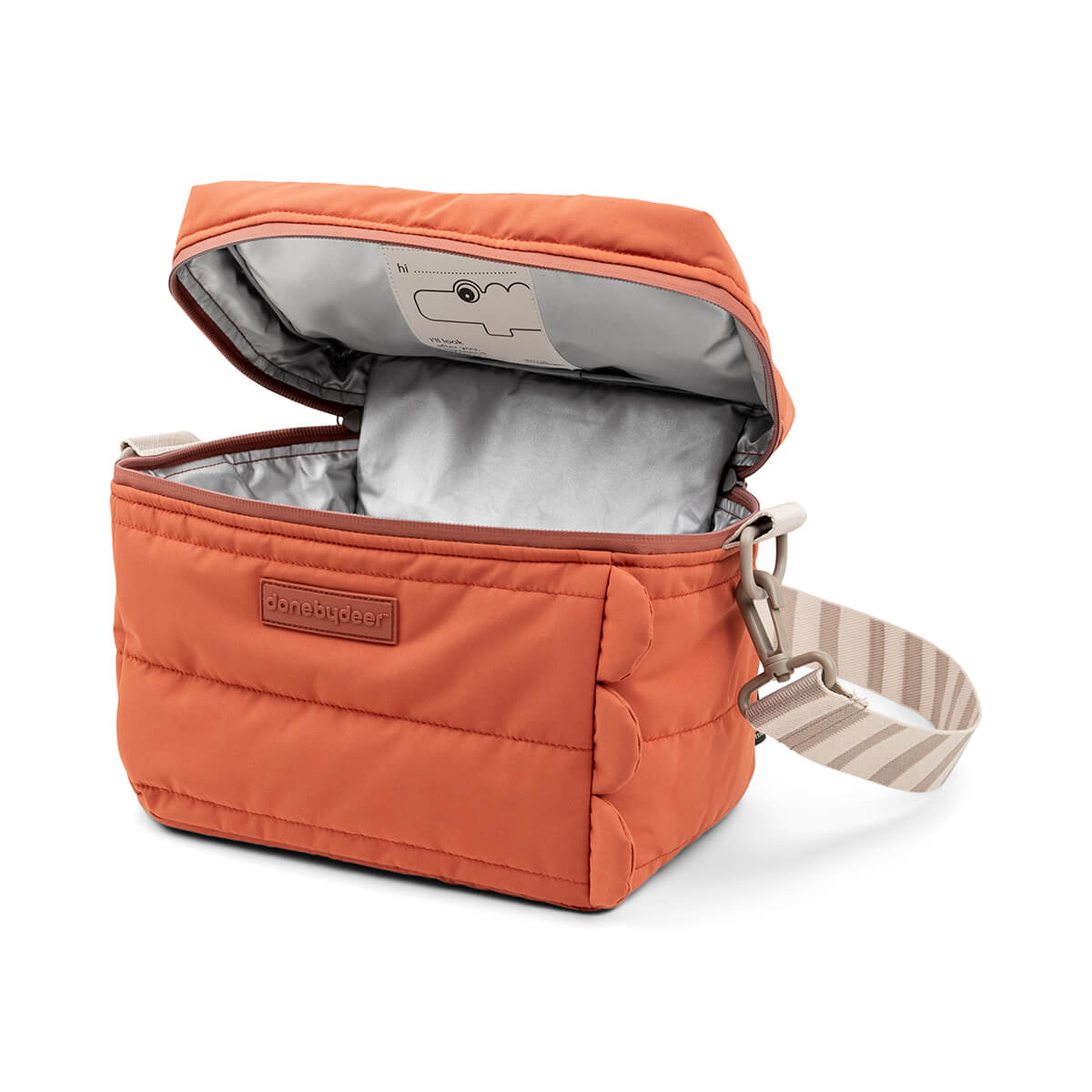 Quiltet termo taske - Croco - Papaya