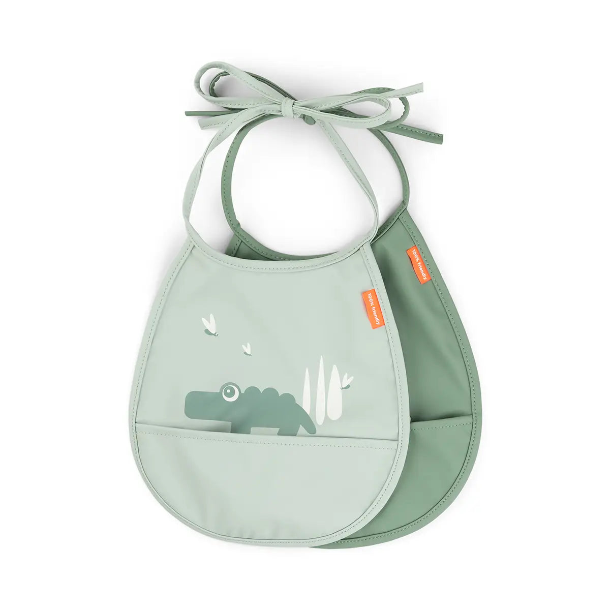 Mini Taschenlätzchen 2-er Pack - Croco - Grün