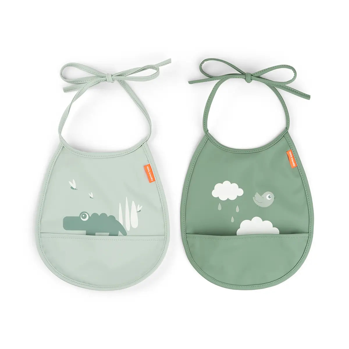 Mini Taschenlätzchen 2-er Pack - Croco - Grün