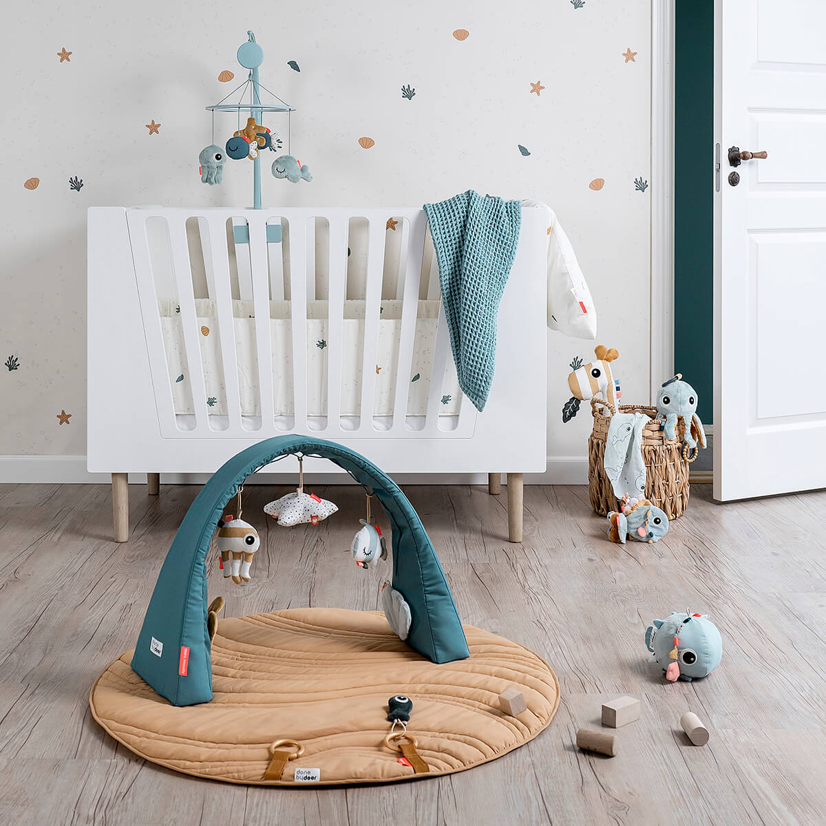 Sengesæt junior - Sea friends - Beige