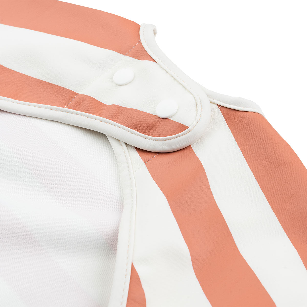 Ärmeltaschen-Lätzchen - Stripes - Papaya