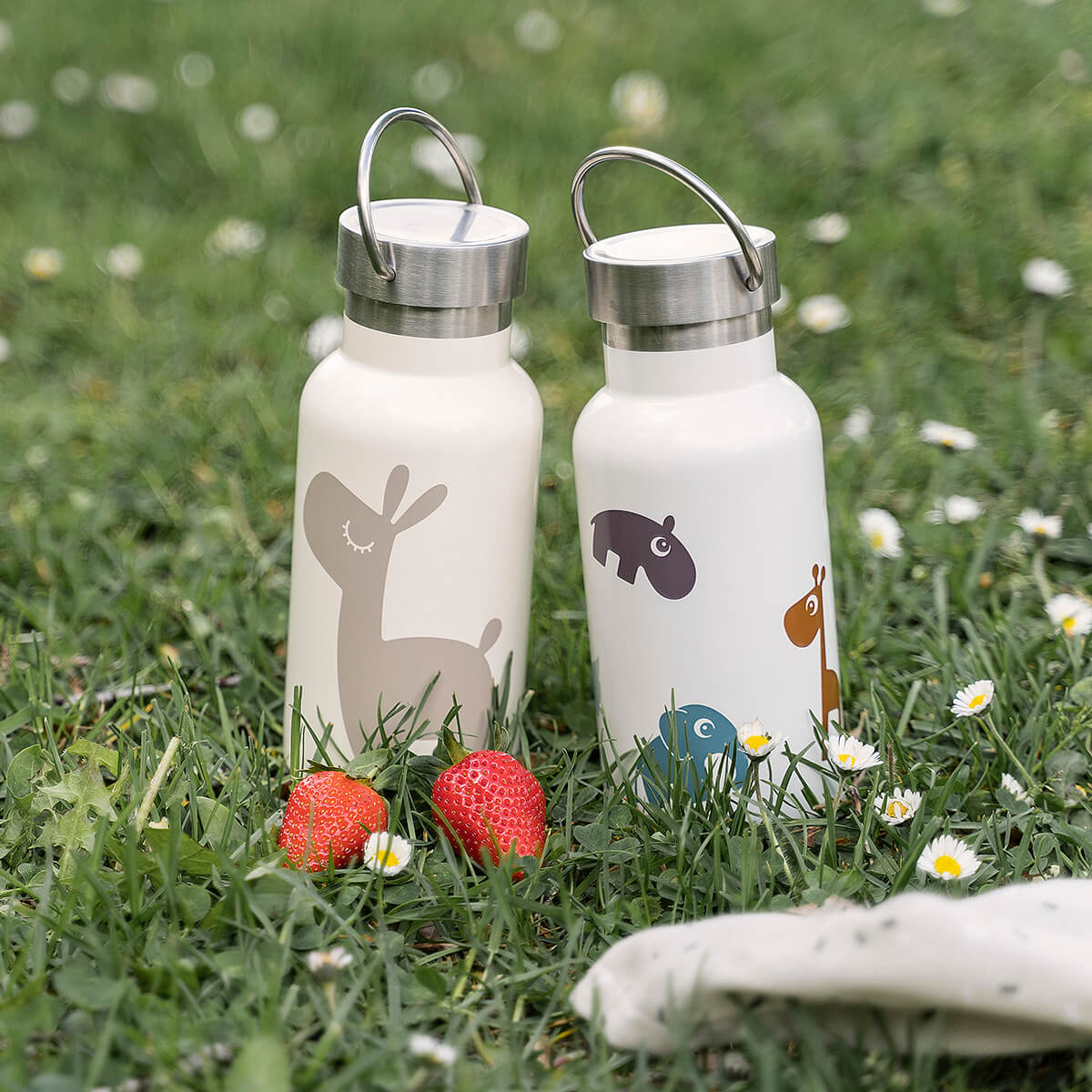 Bouteille en métal thermosensible - Amis des cerfs - Mélange de couleurs