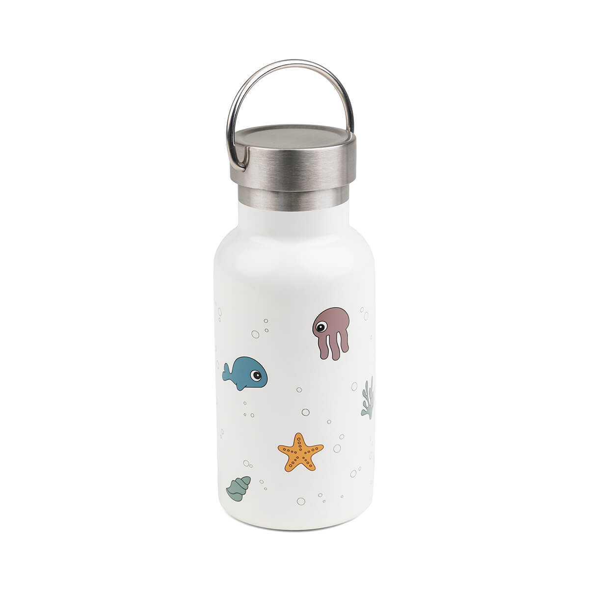 Thermo-Metallflasche - Meeresfreunde - Beige