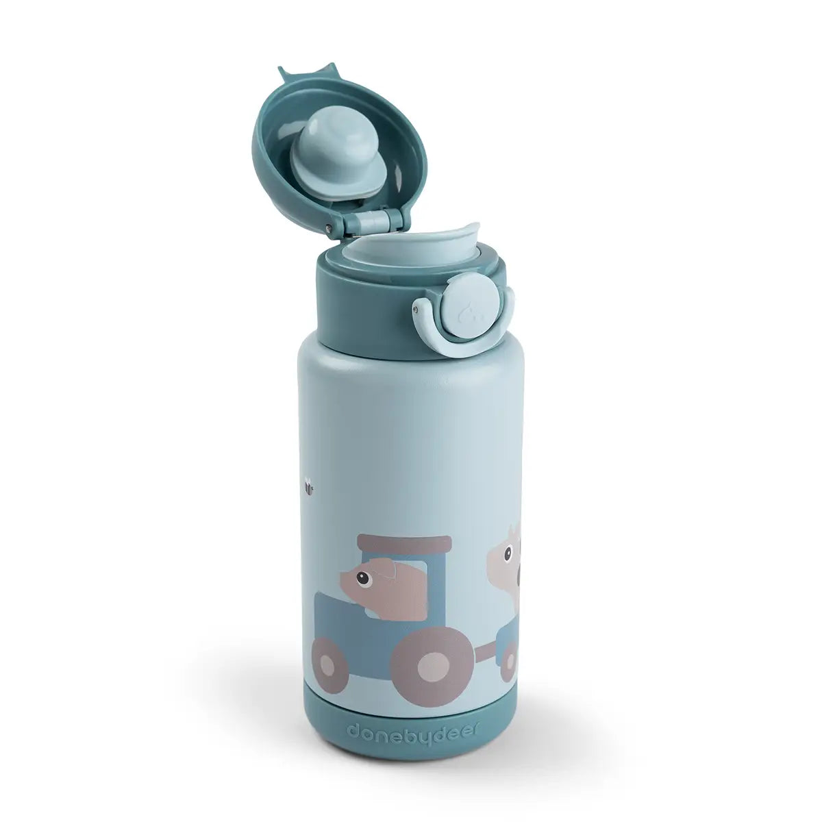 Insulated bottle - Tiny farm - Blue - 340 ml