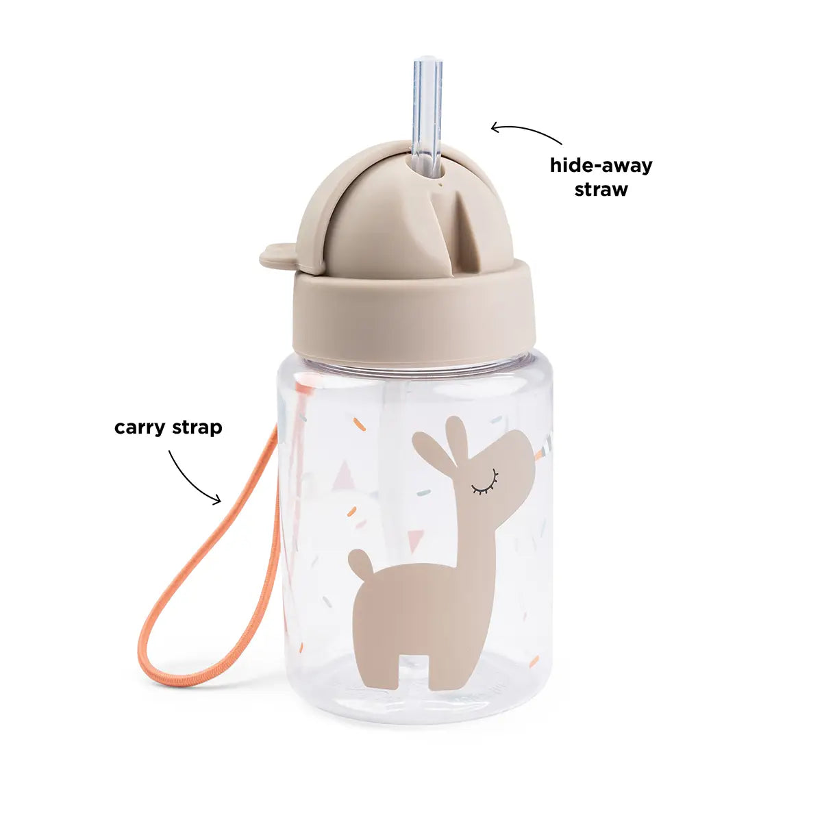 Straw bottle - Celebration - Sand