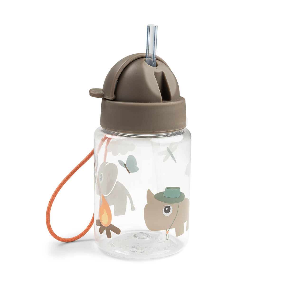 Trinkflasche mit Strohhalm - Tiny trails - Sand - 280 ml