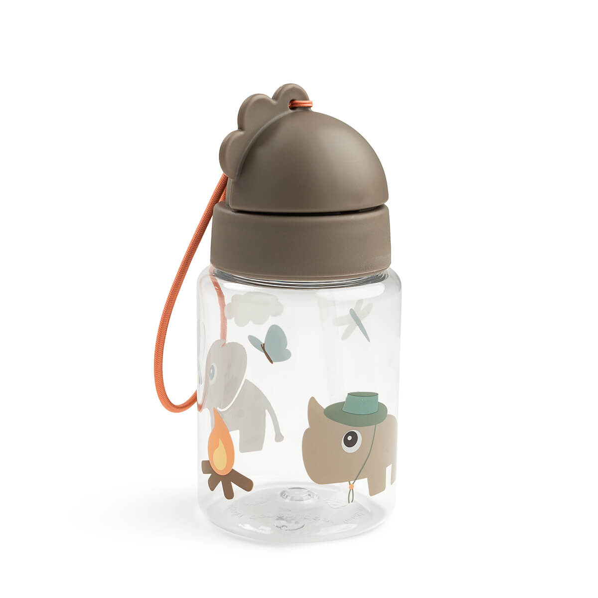 Trinkflasche mit Strohhalm - Tiny trails - Sand - 280 ml