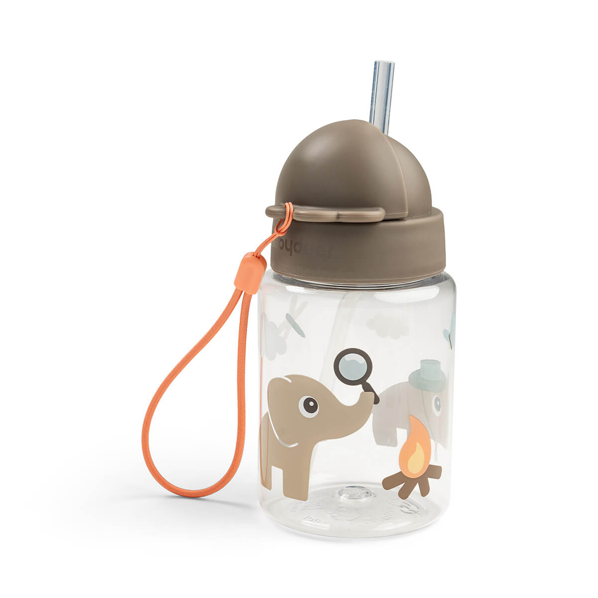 Drikkedunk m/sugerør - Tiny trails - Sand - 280 ml
