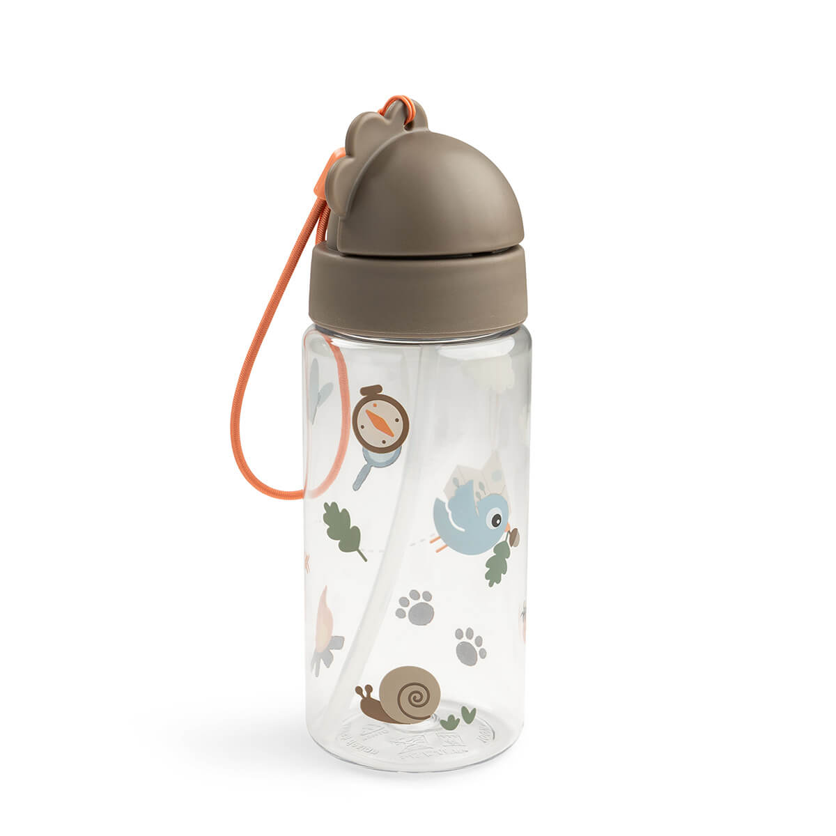 Drikkedunk m/sugerør - Tiny trails - Sand - 350 ml