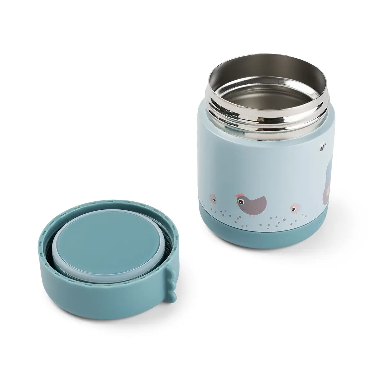 Termo madbeholder Tiny farm Blå 300 ml