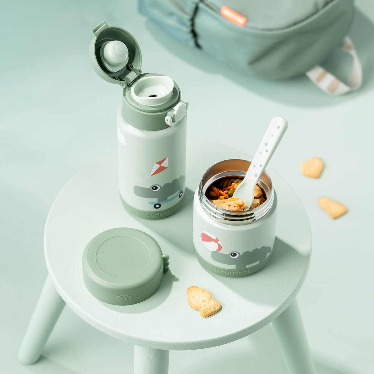 croco thermo-brotdosen-set - grün