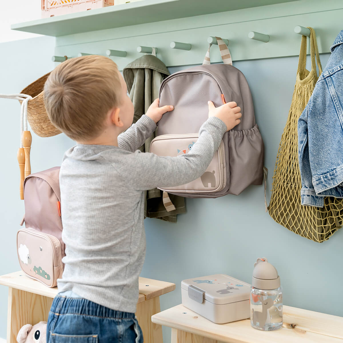 Kinder-Rucksack-Set - Celebration - Sand