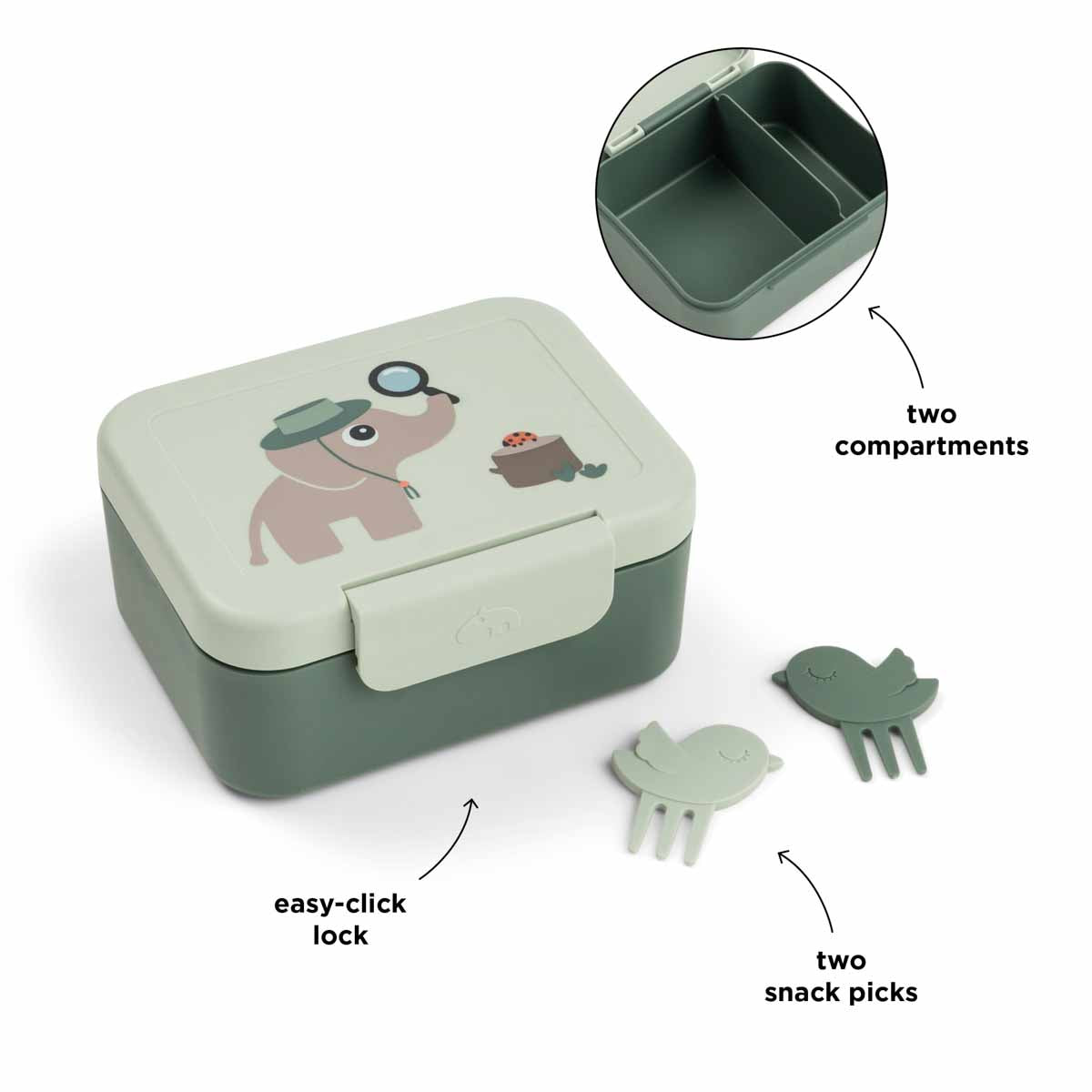 tiny trails insulated lunch kit - 2,8 L - green