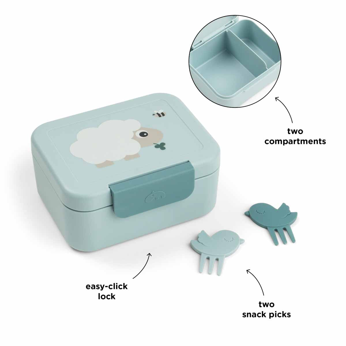 tiny farm termo madpakke-sæt - 2,8 L - sand/blå