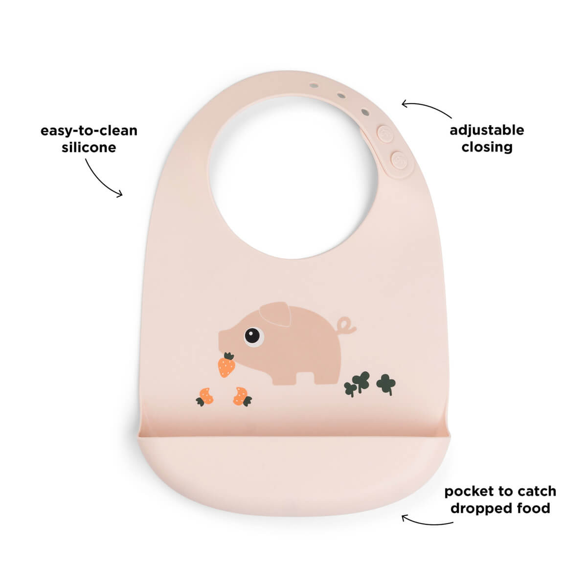 Silikone hagesmæk 2 stk. – Tiny farm – Pudder