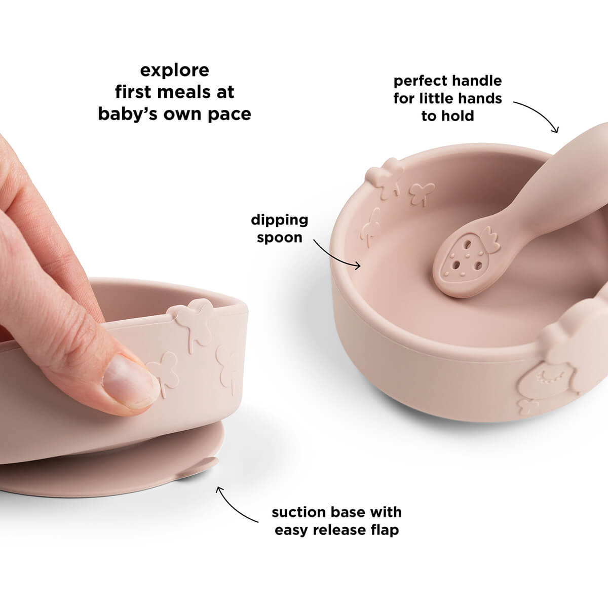 Stick&Stay learning meal set - Sheepy - Powder