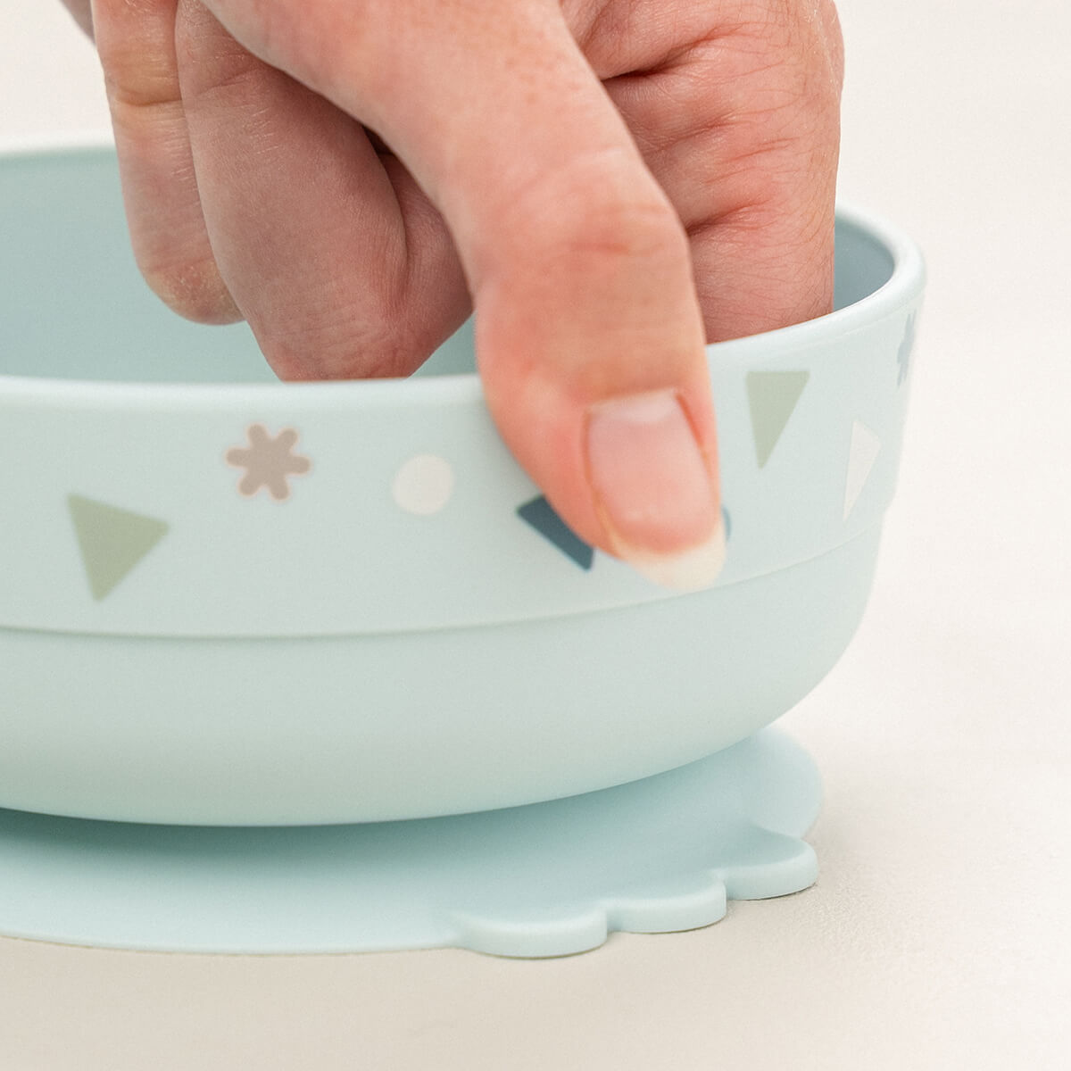 Foodie dinner set w/suction - Celebration - Blue