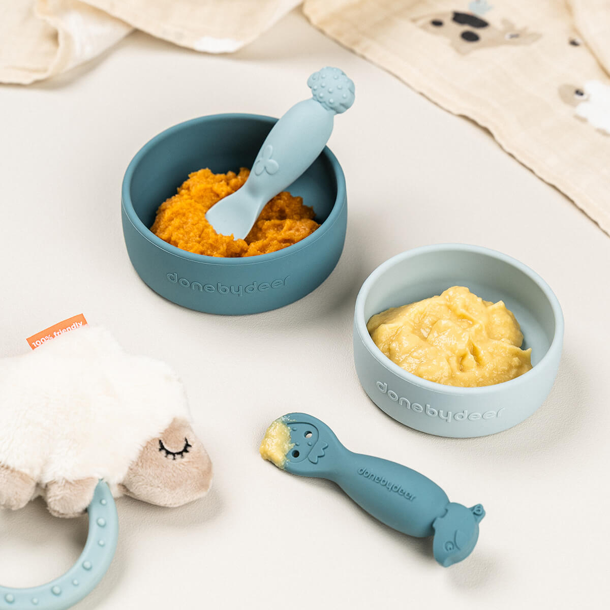 tiny farm weaning set - blue