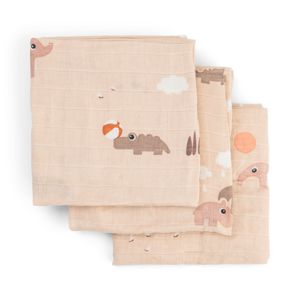 Lot de 3 langes - Playground - Rose