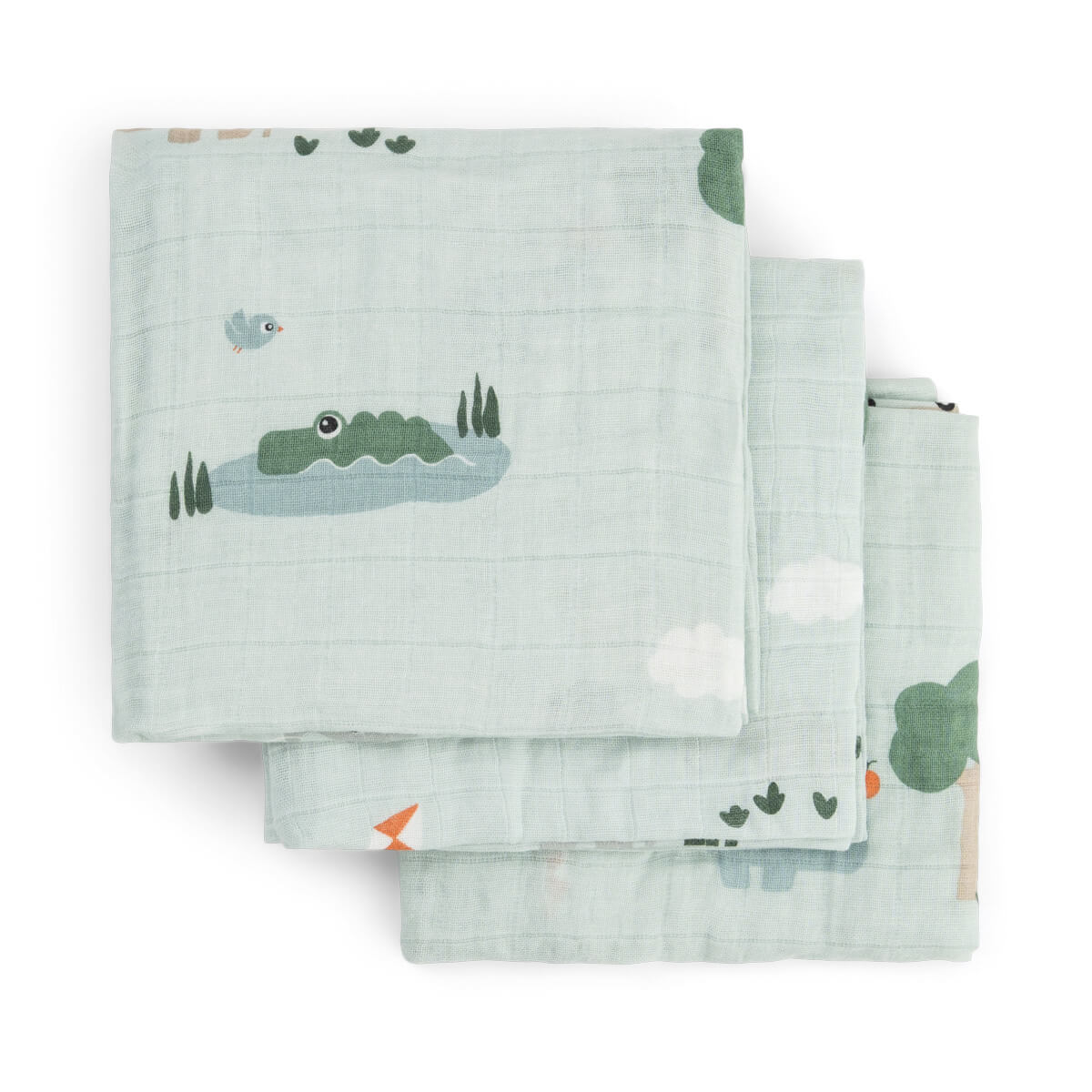 Lot de 3 langes - Playground - Bleu