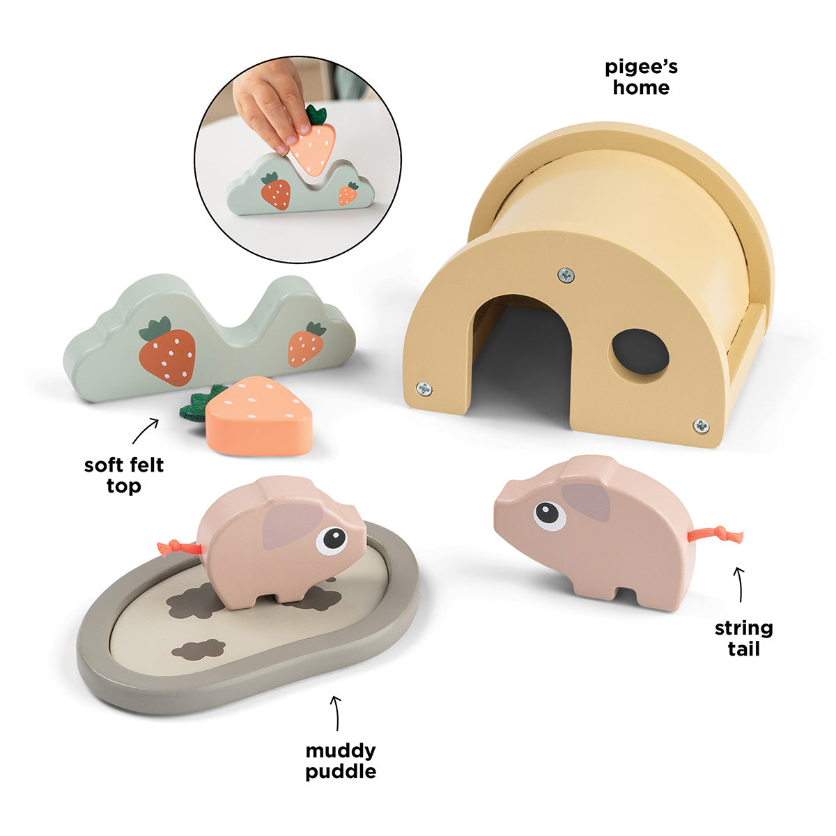 tiny farm holzspielset - komplettes geschenkset
