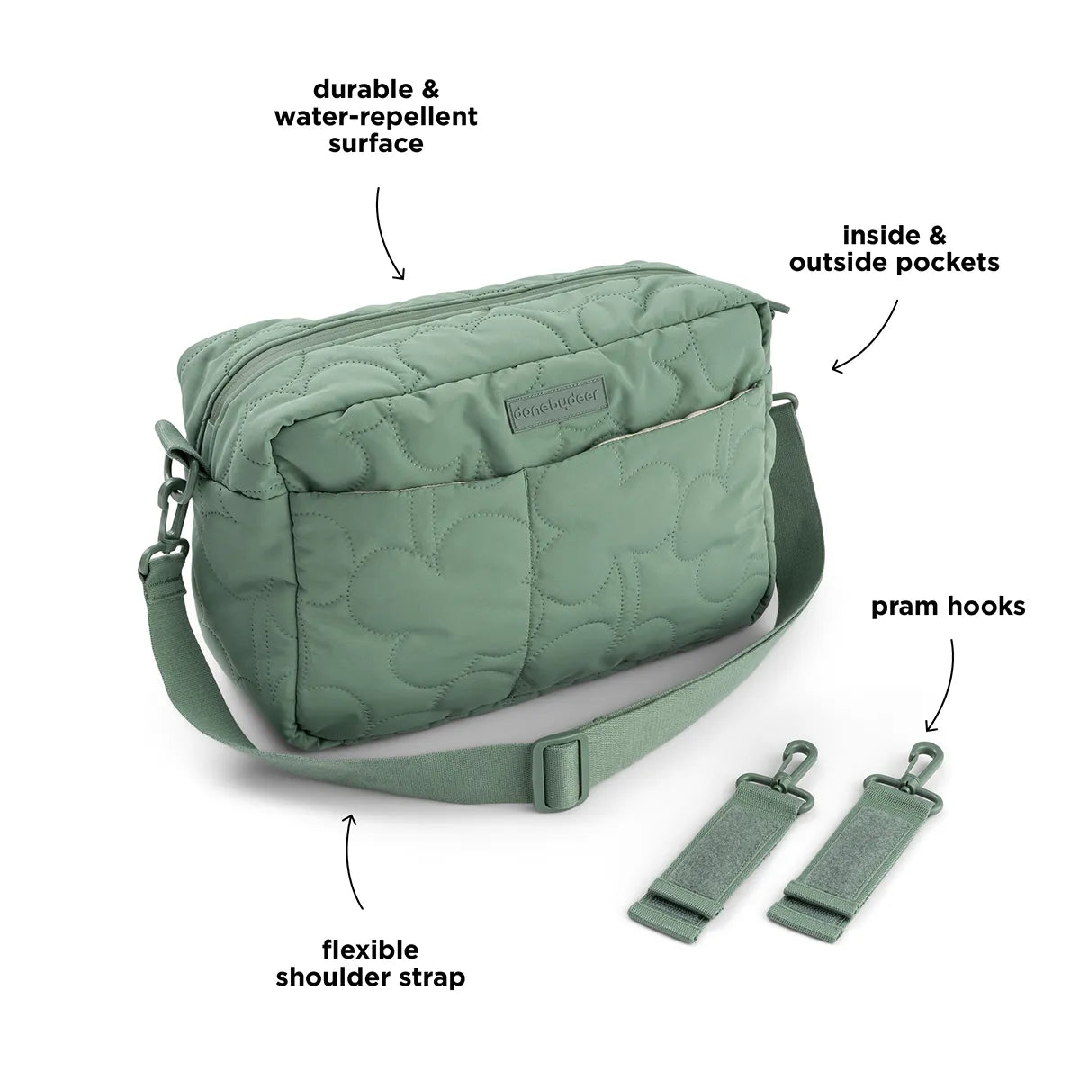 Quilted stroller bag - Green