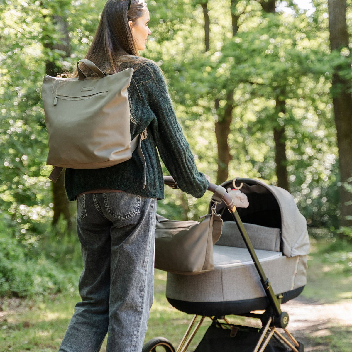 Sac à dos à langer - Taupe