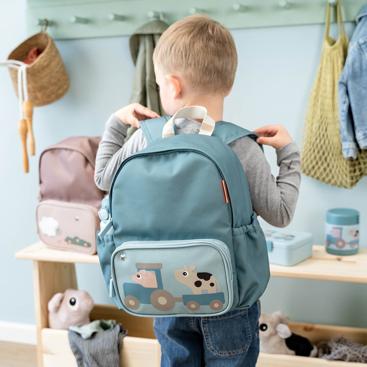 Kinderrucksack Tiny farm Blau 7,5 L