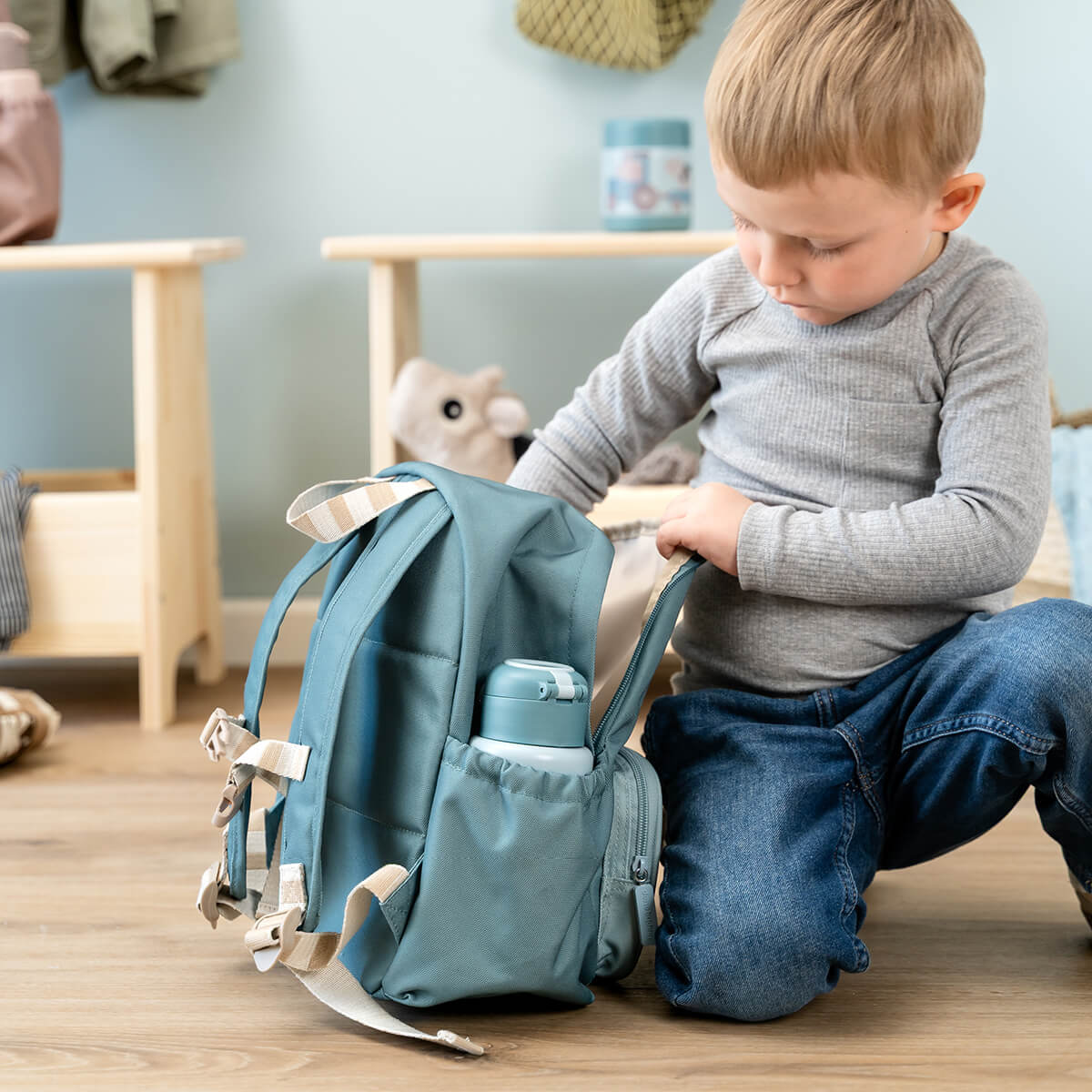 Kinderrucksack Tiny farm Blau 7,5 L