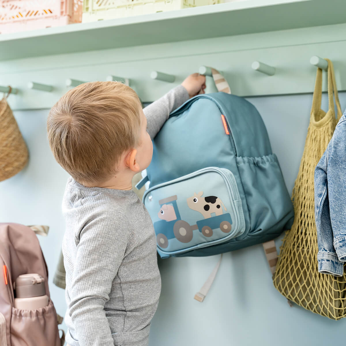 Kinderrucksack Tiny farm Blau 7,5 L