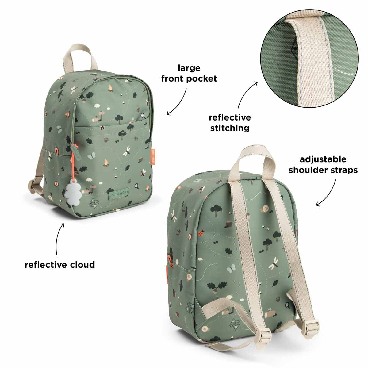 tiny trails set de mochila - 7,5 L - verde