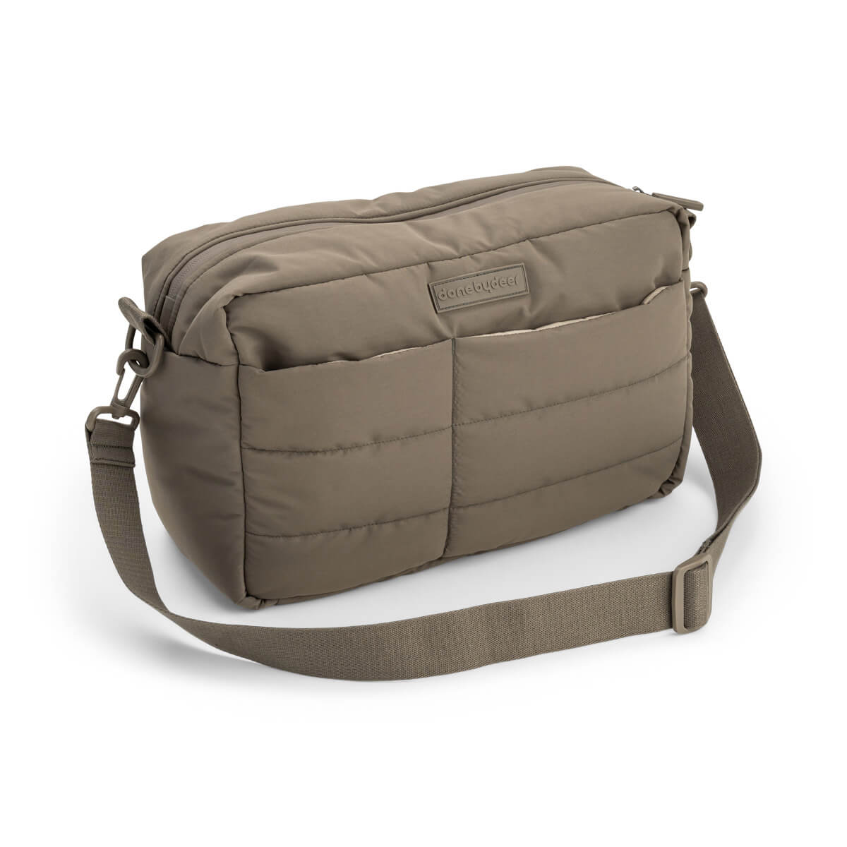 quiltet barnevognstaske – Taupe
