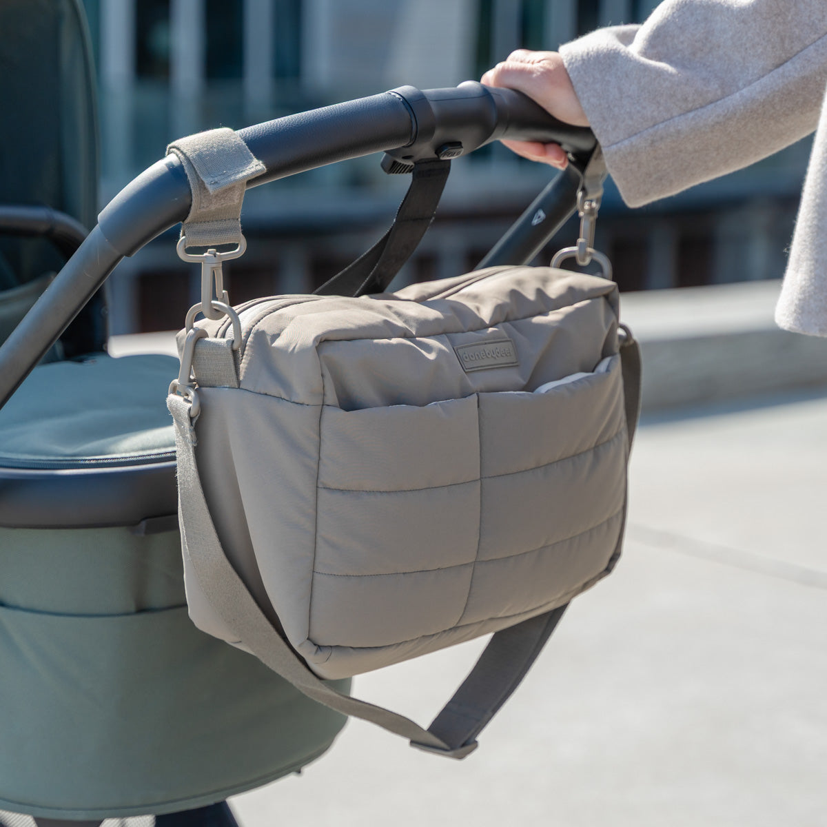 Sac de poussette matelassé - Taupe