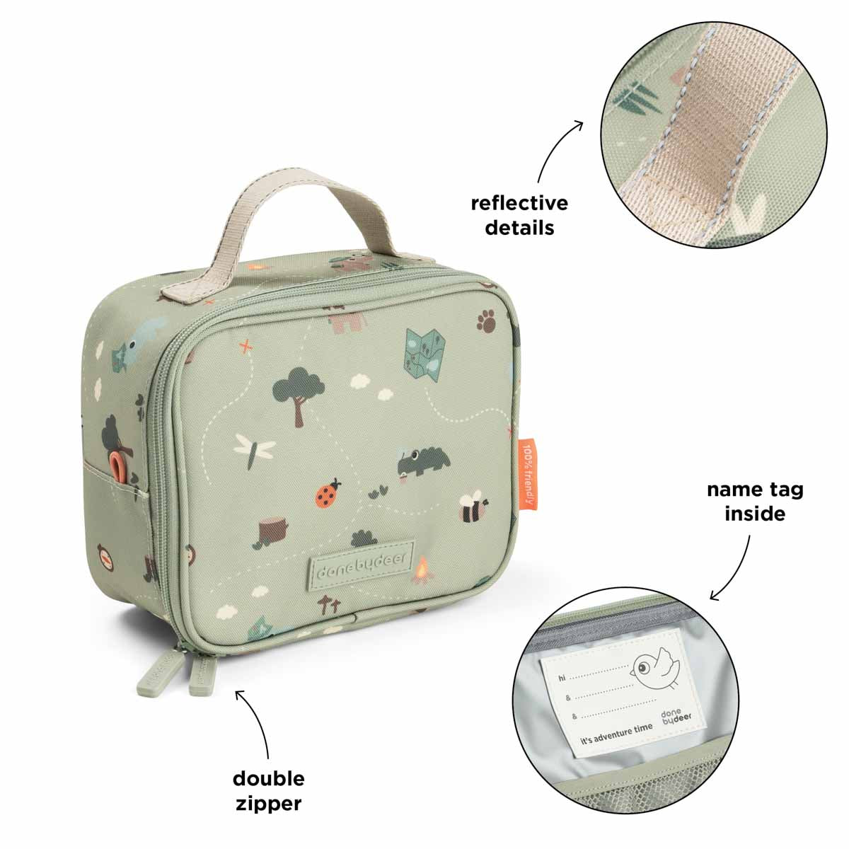 tiny trails insulated lunch kit - 2,8 L - green