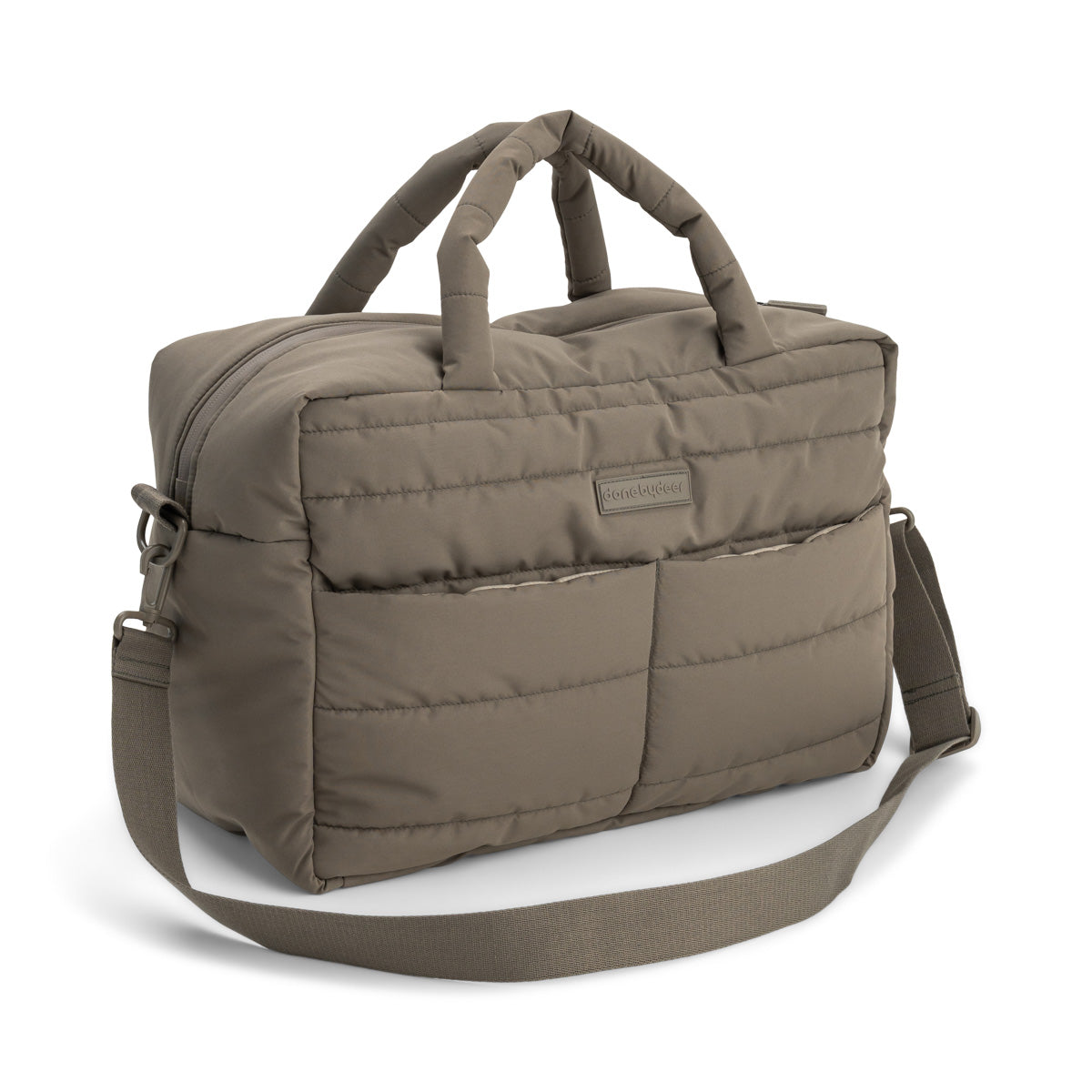 Quiltet pusletaske – Taupe