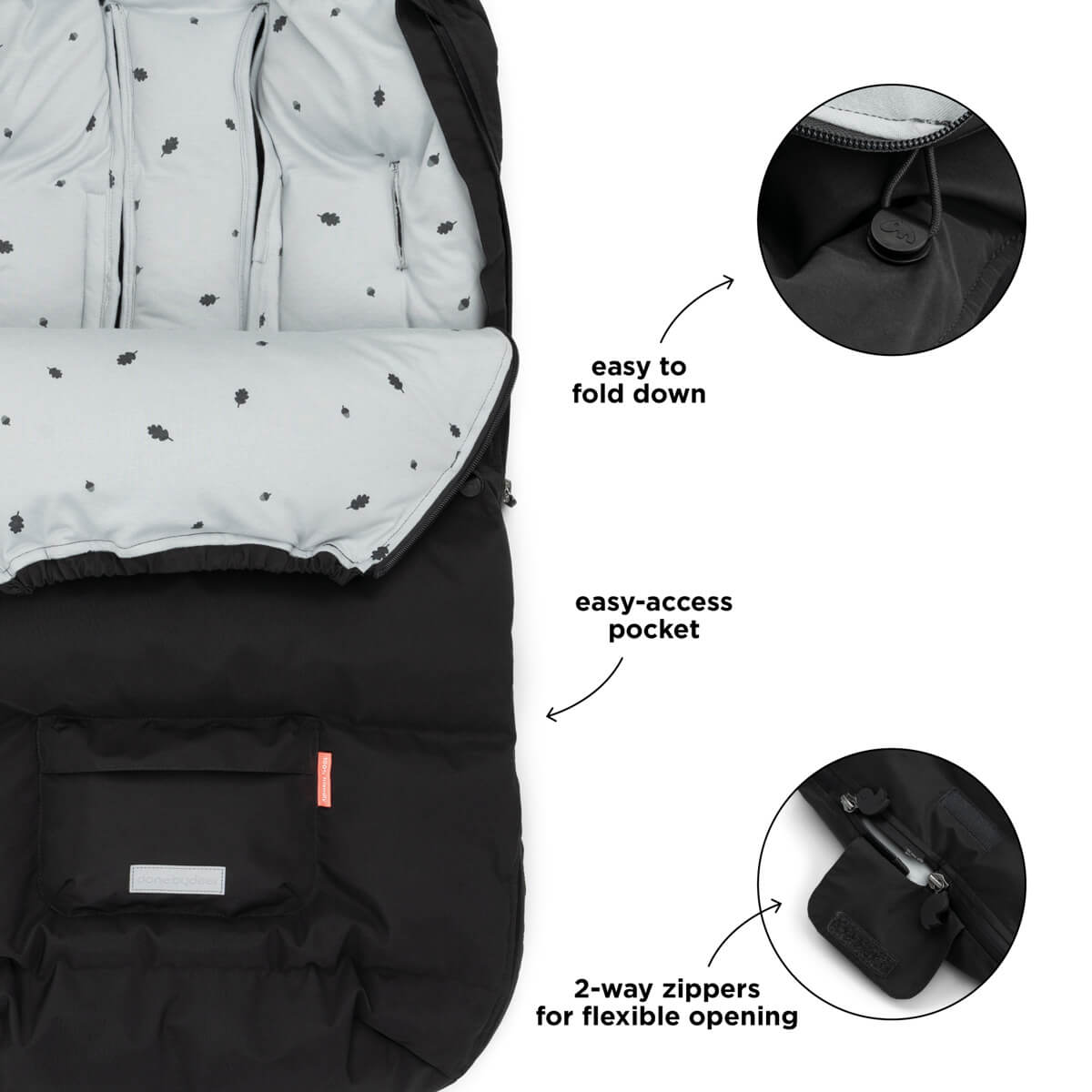 Fußsack für den Winter – Schwarz